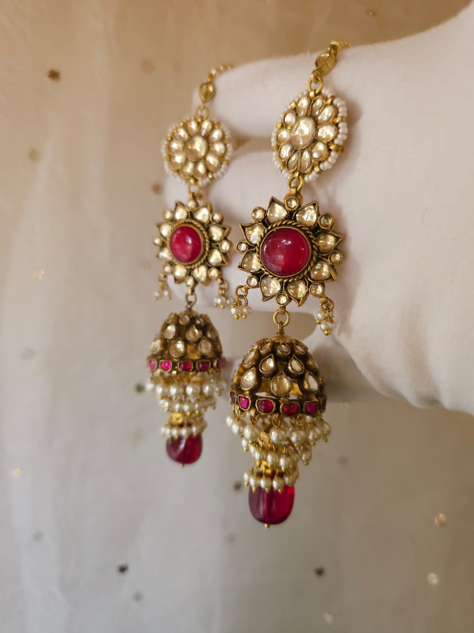 Divine kanchanmala jhumkas