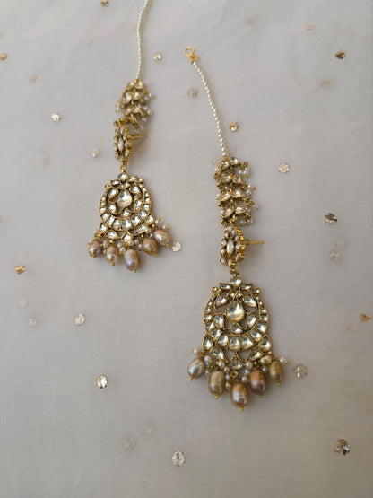 Late 19th century crown earrings