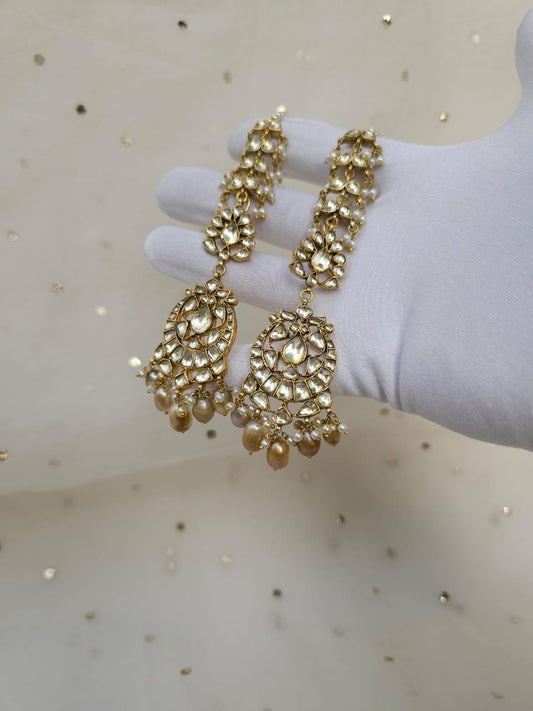 Late 19th century crown earrings