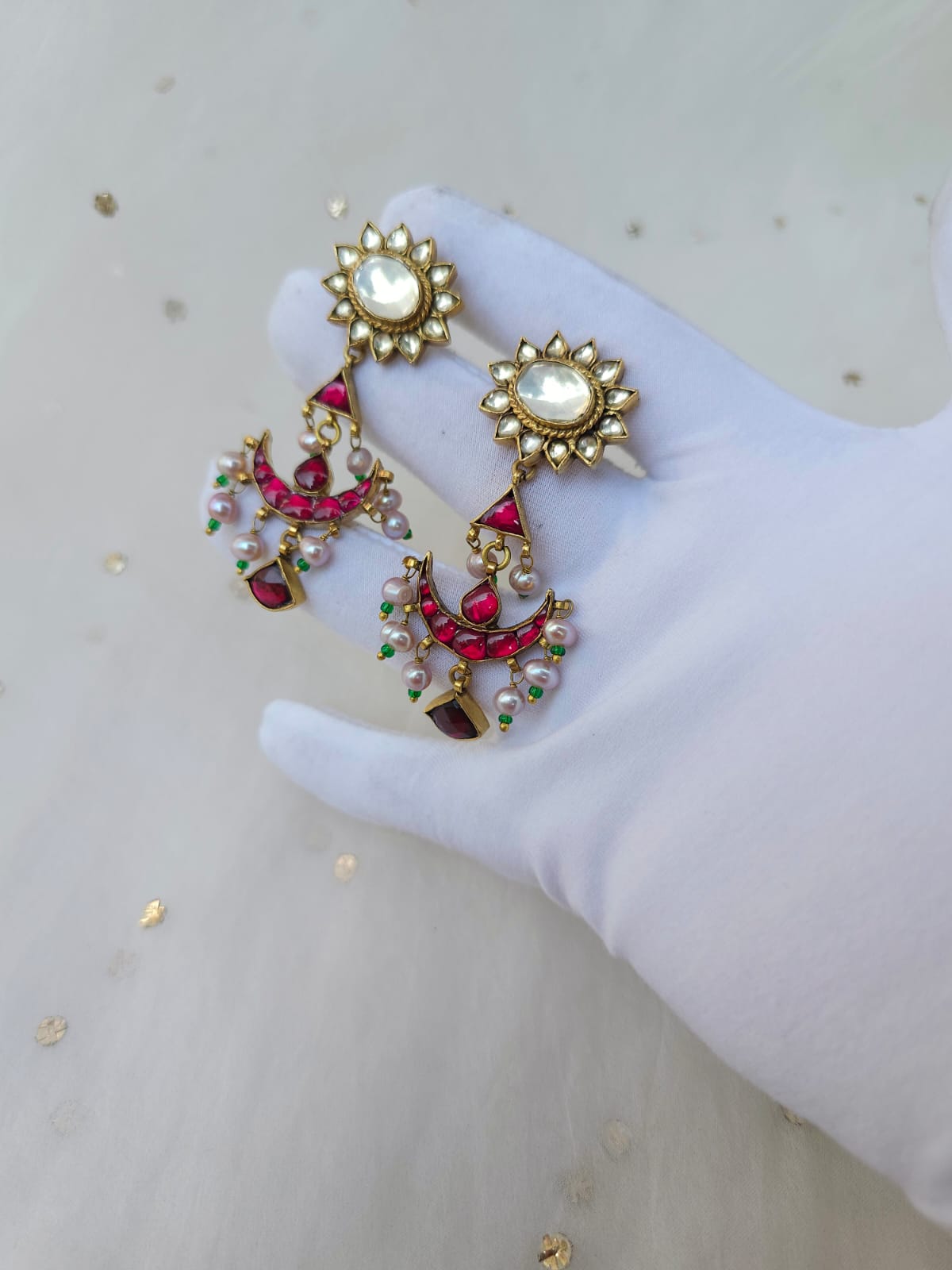 Raas leela moon earrings