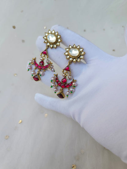 Raas leela moon earrings