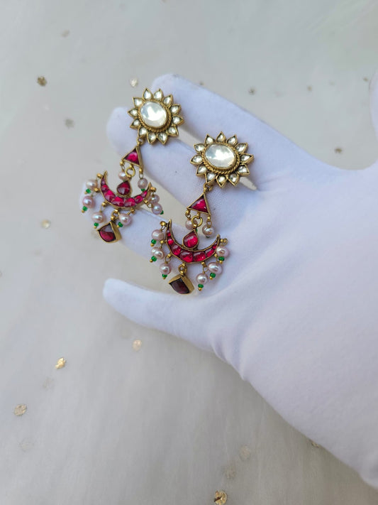 Raas leela moon earrings