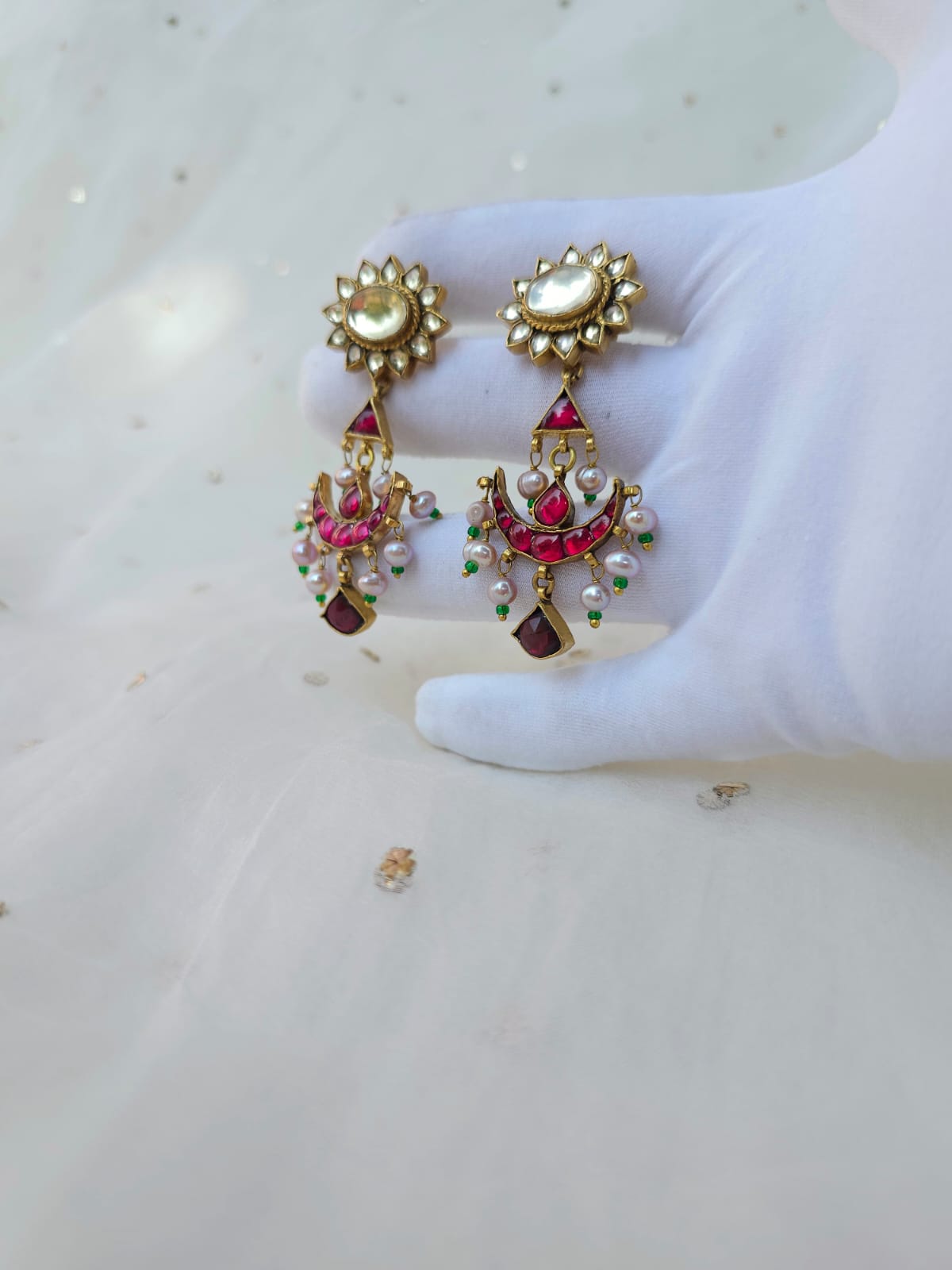 Raas leela moon earrings