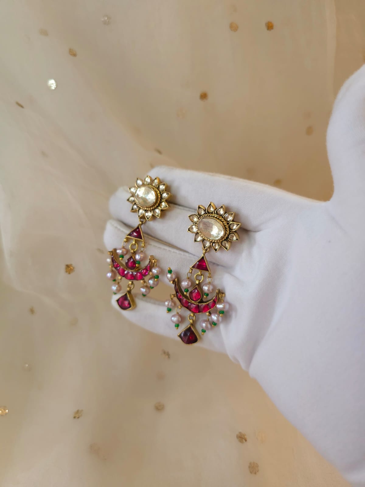 Raas leela moon earrings