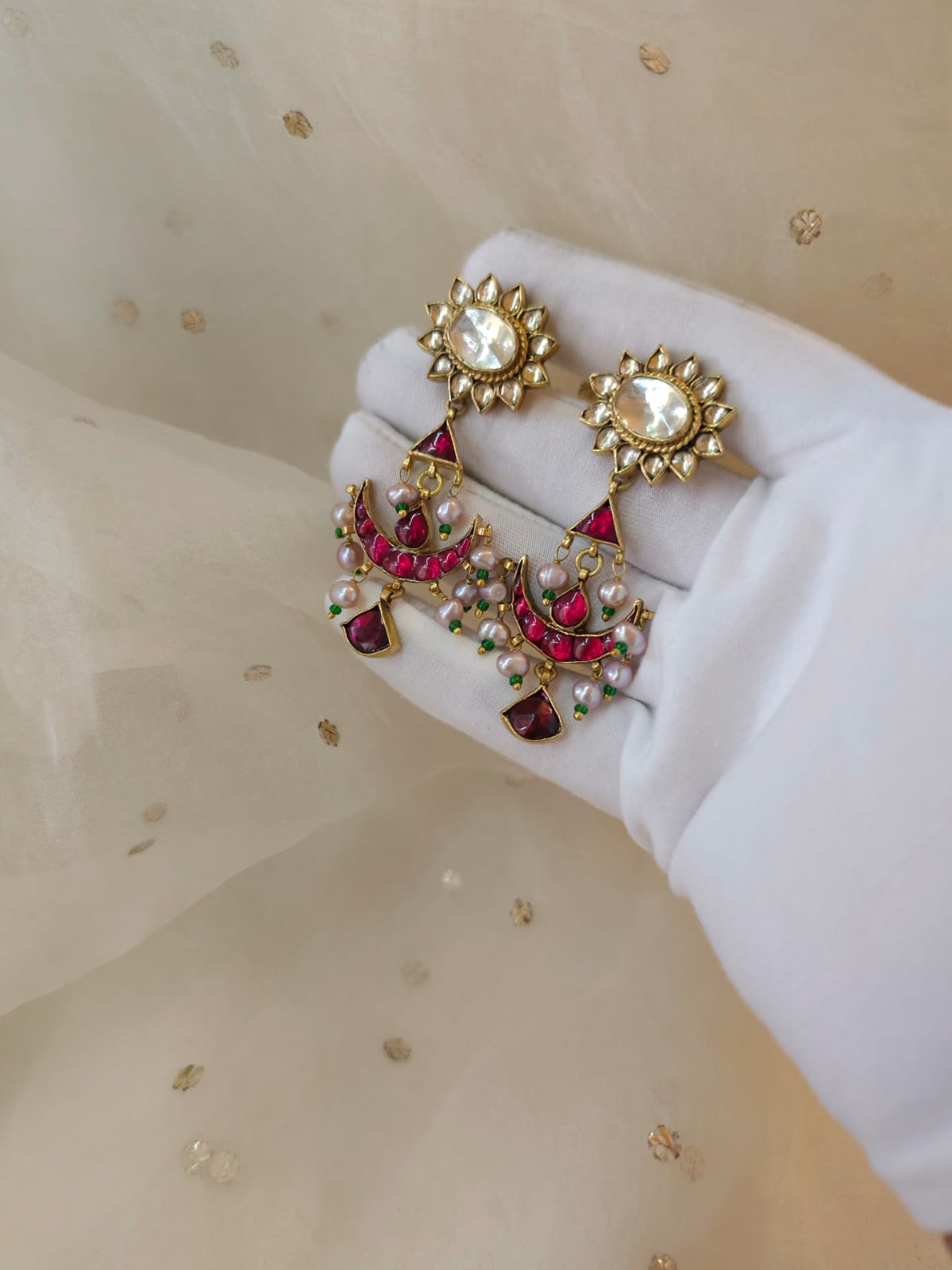 Raas leela moon earrings