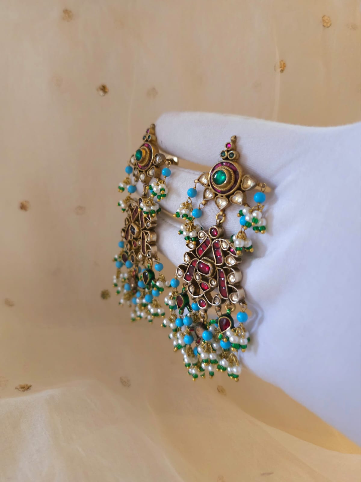 Gwal jhanki turquoise earrings
