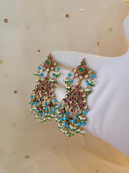 Gwal jhanki turquoise earrings