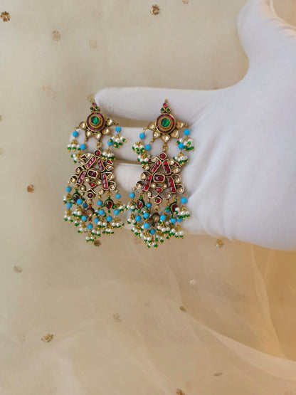 Gwal jhanki turquoise earrings