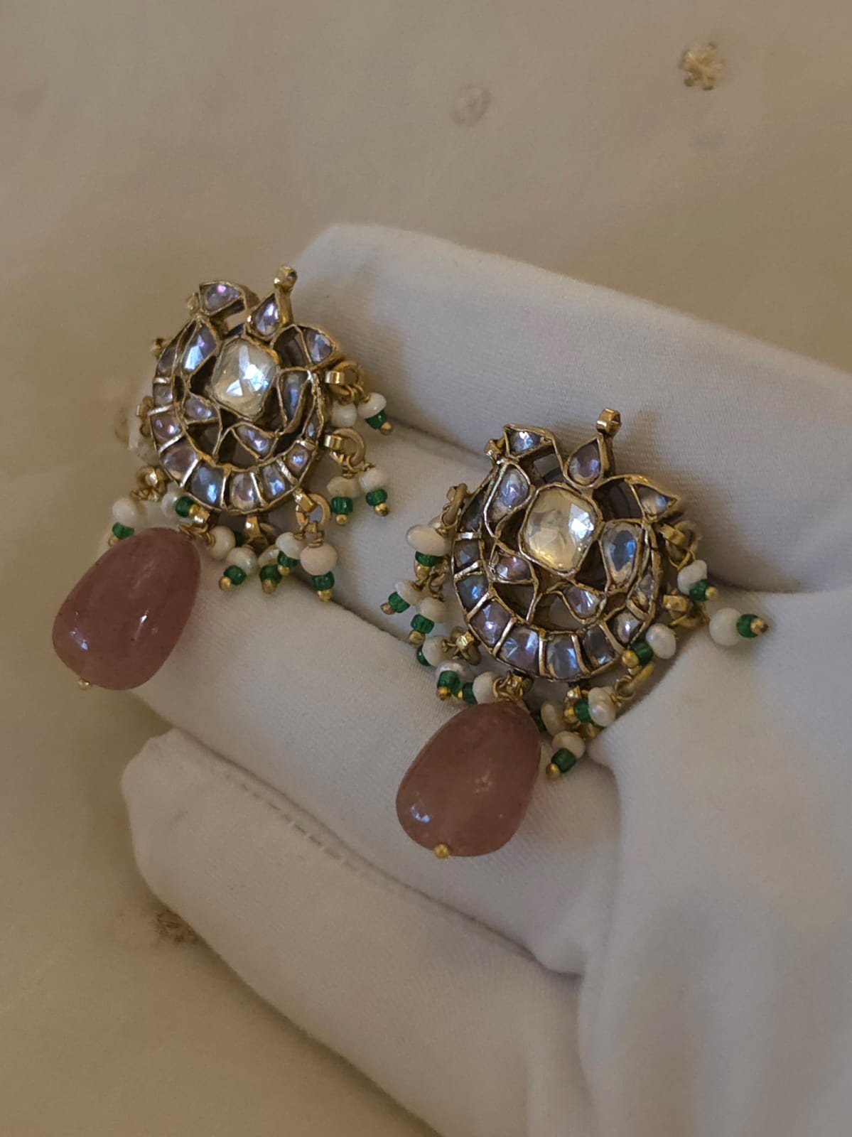 Chinta-mani rouge studs