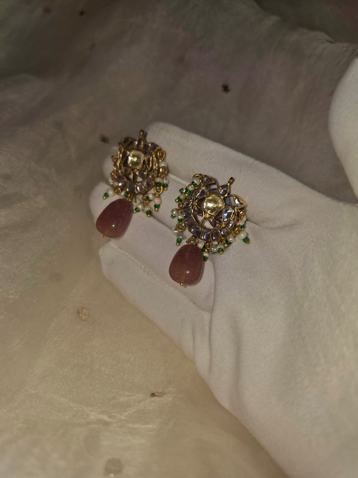 Chinta-mani rouge studs