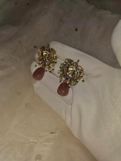 Chinta-mani rouge studs