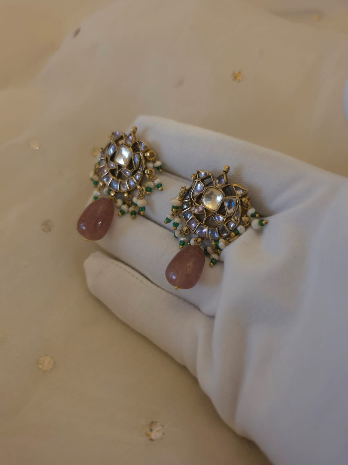 Chinta-mani rouge studs
