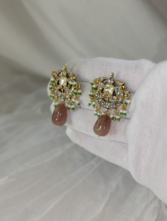 Chinta-mani rouge studs