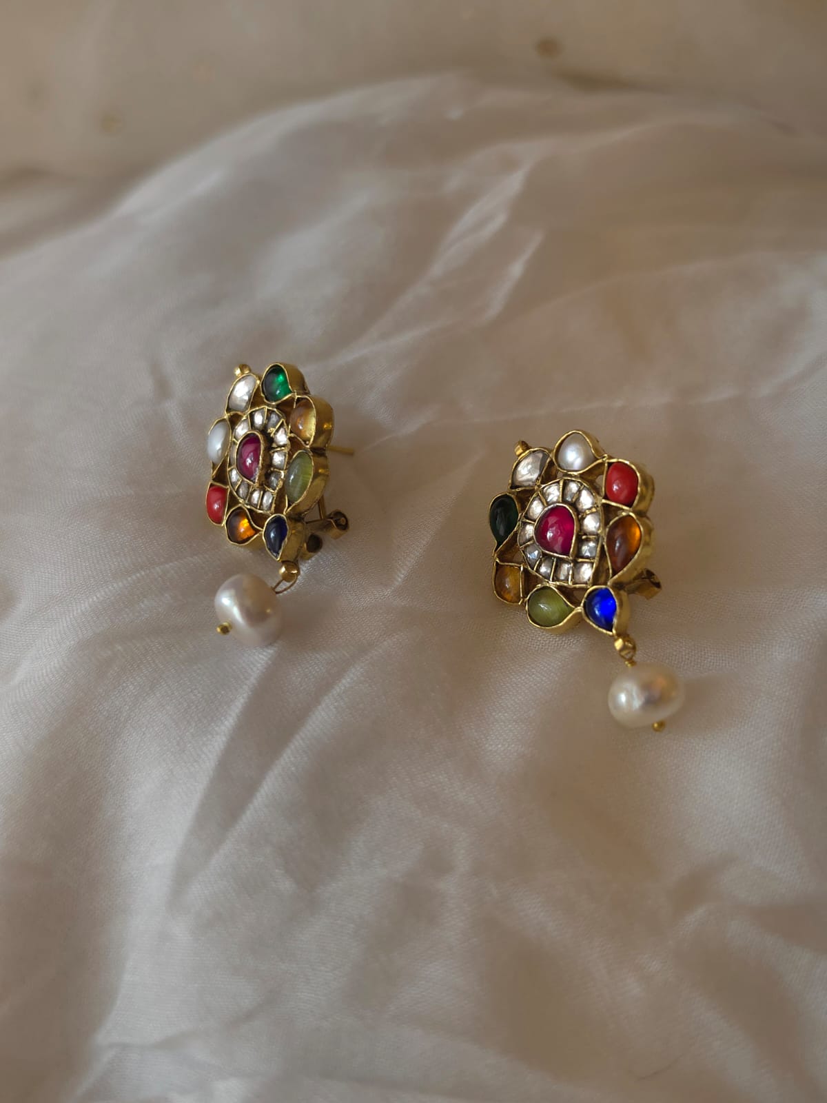 Navgraha pearl studs