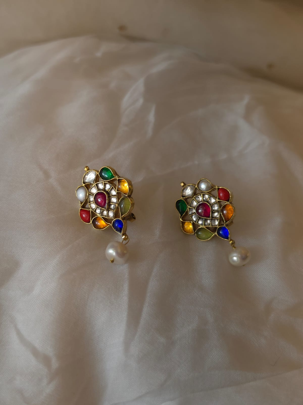 Navgraha pearl studs