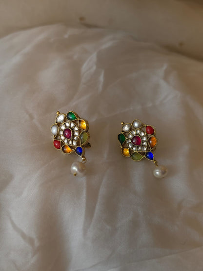 Navgraha pearl studs