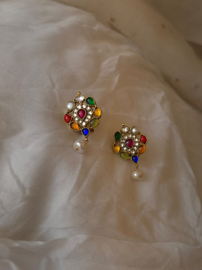 Navgraha pearl studs