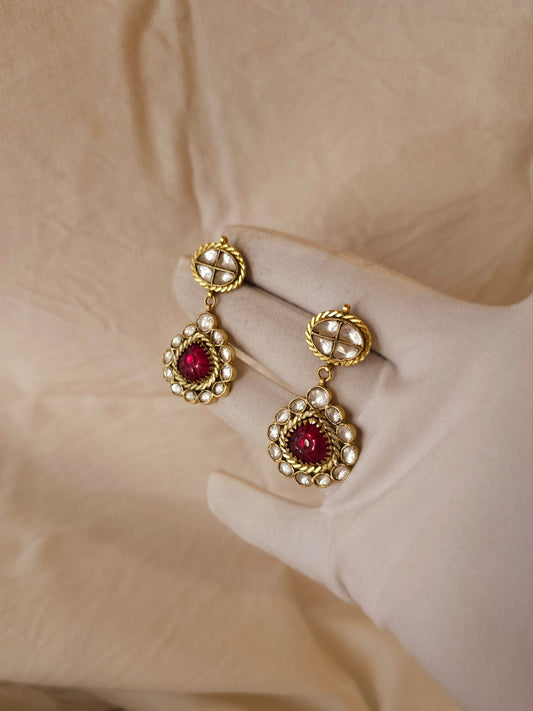 Raktagandha golden earrings