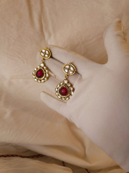 Raktagandha golden earrings