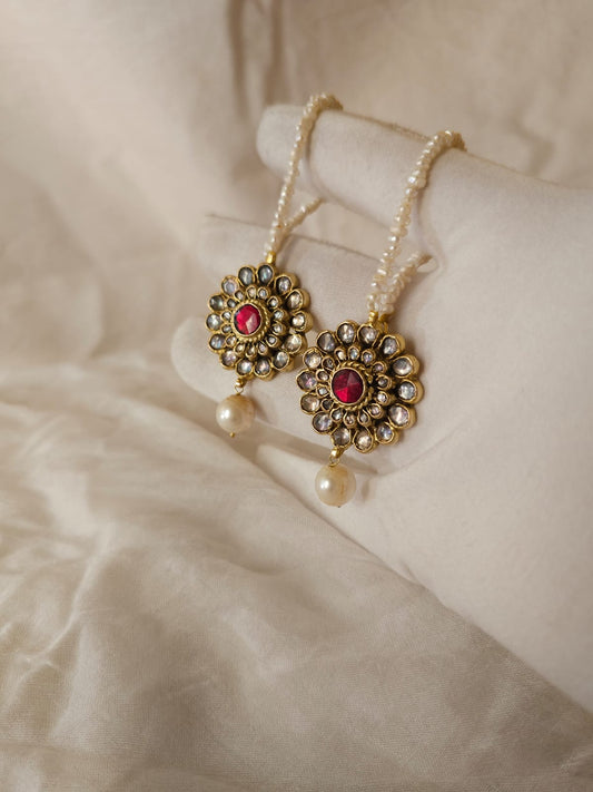 Ruh-kashmir pearl studs