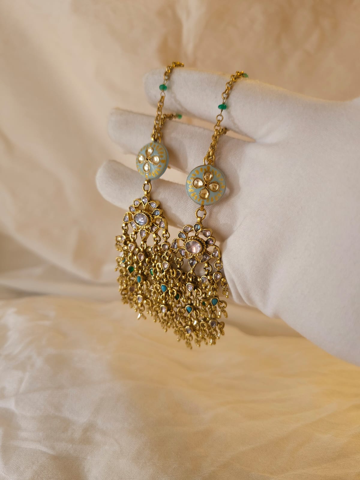 Meghdoot sky earrings