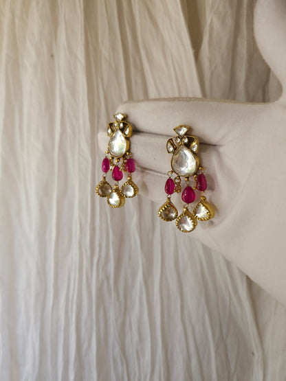 Ruh-kashmir blush earrings