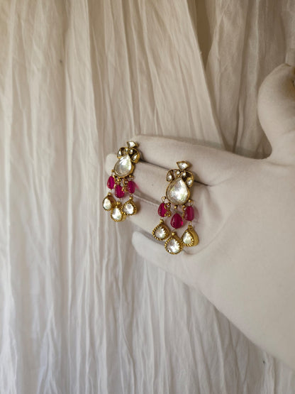 Ruh-kashmir blush earrings