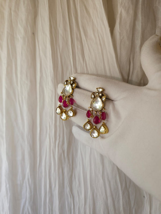Ruh-kashmir blush earrings