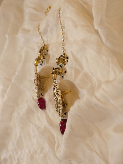 Ruh-kashmir empress earrings