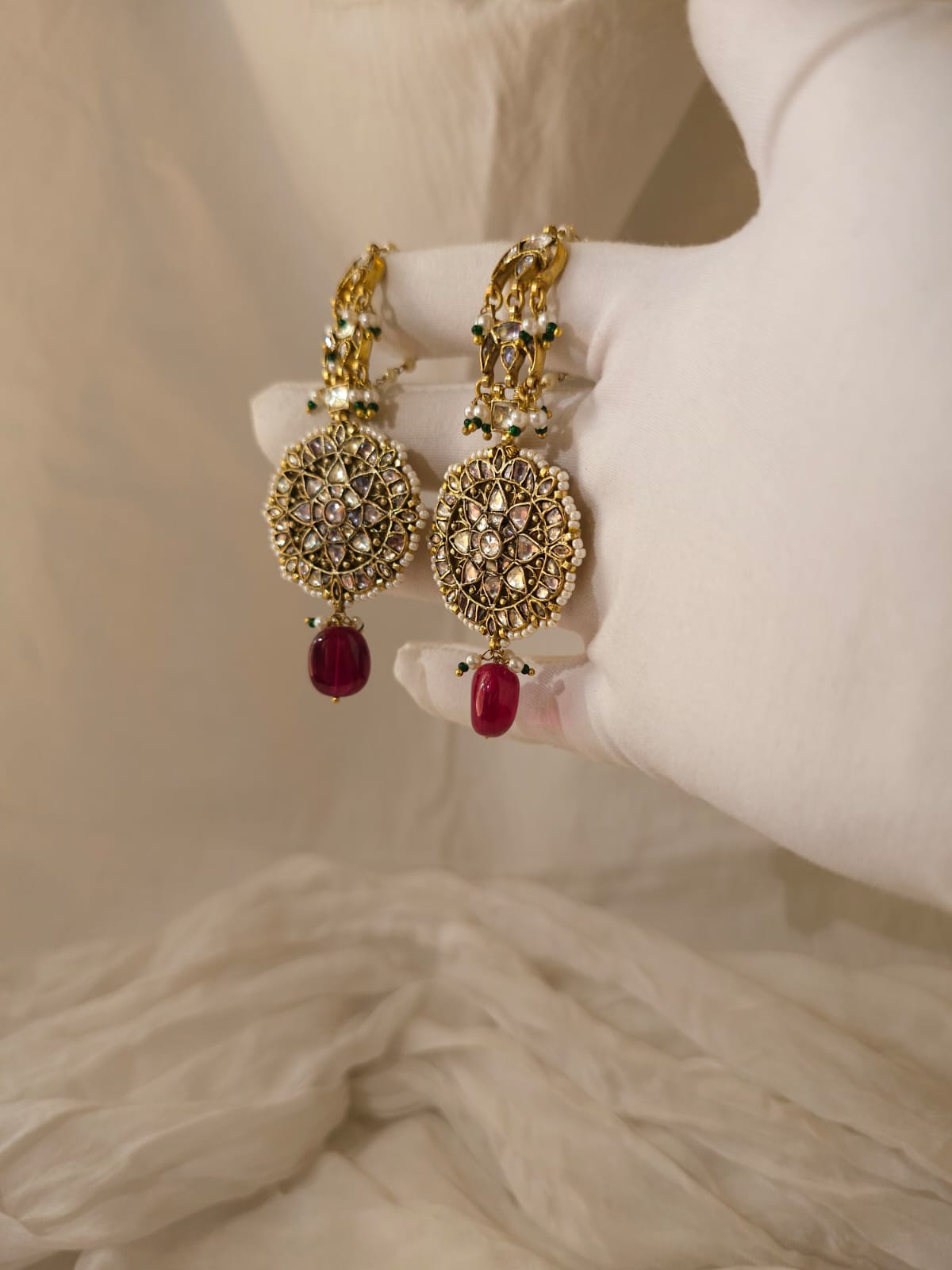 Ruh-kashmir empress earrings
