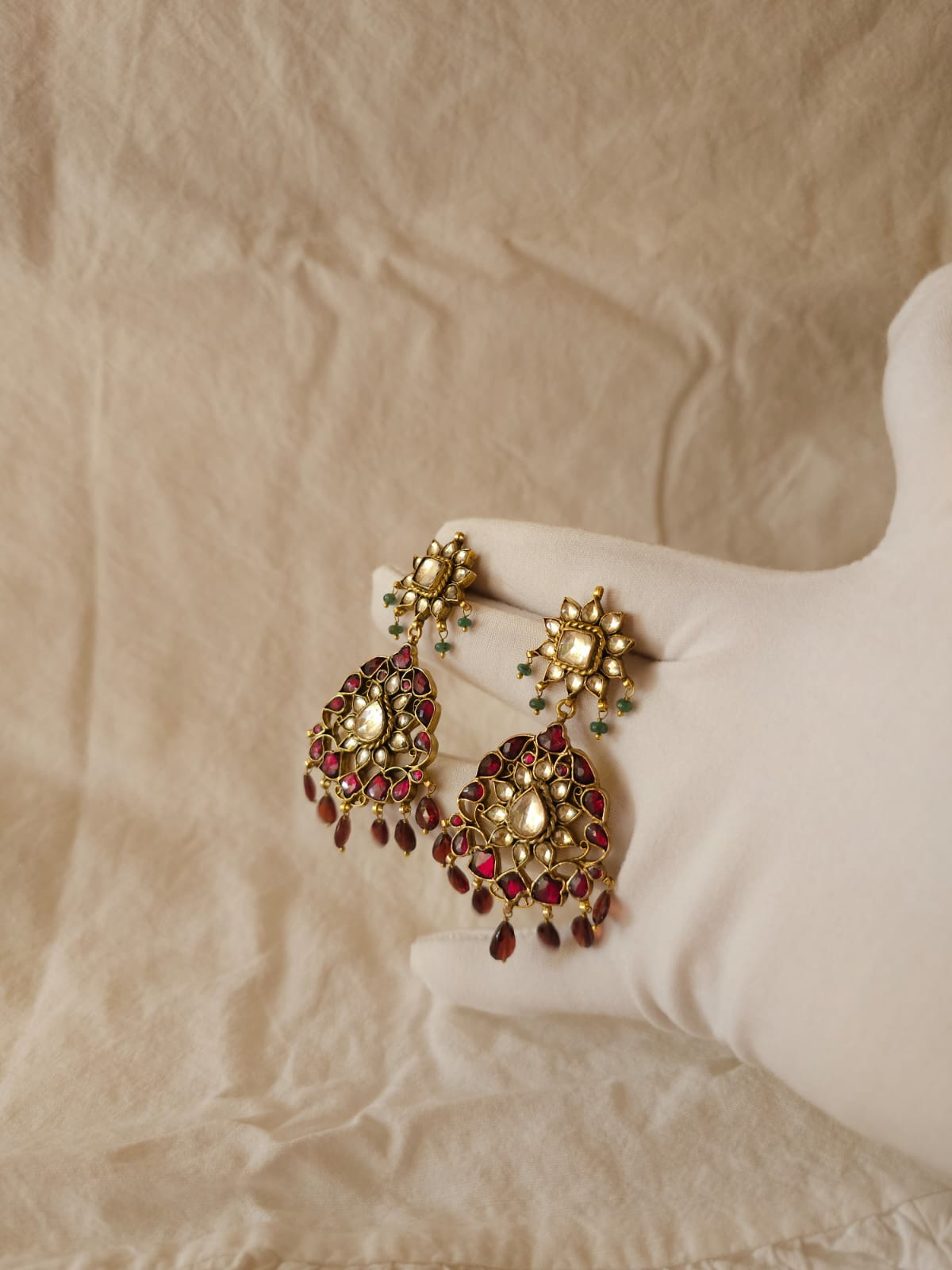 Pride of 19th century garnet earrings