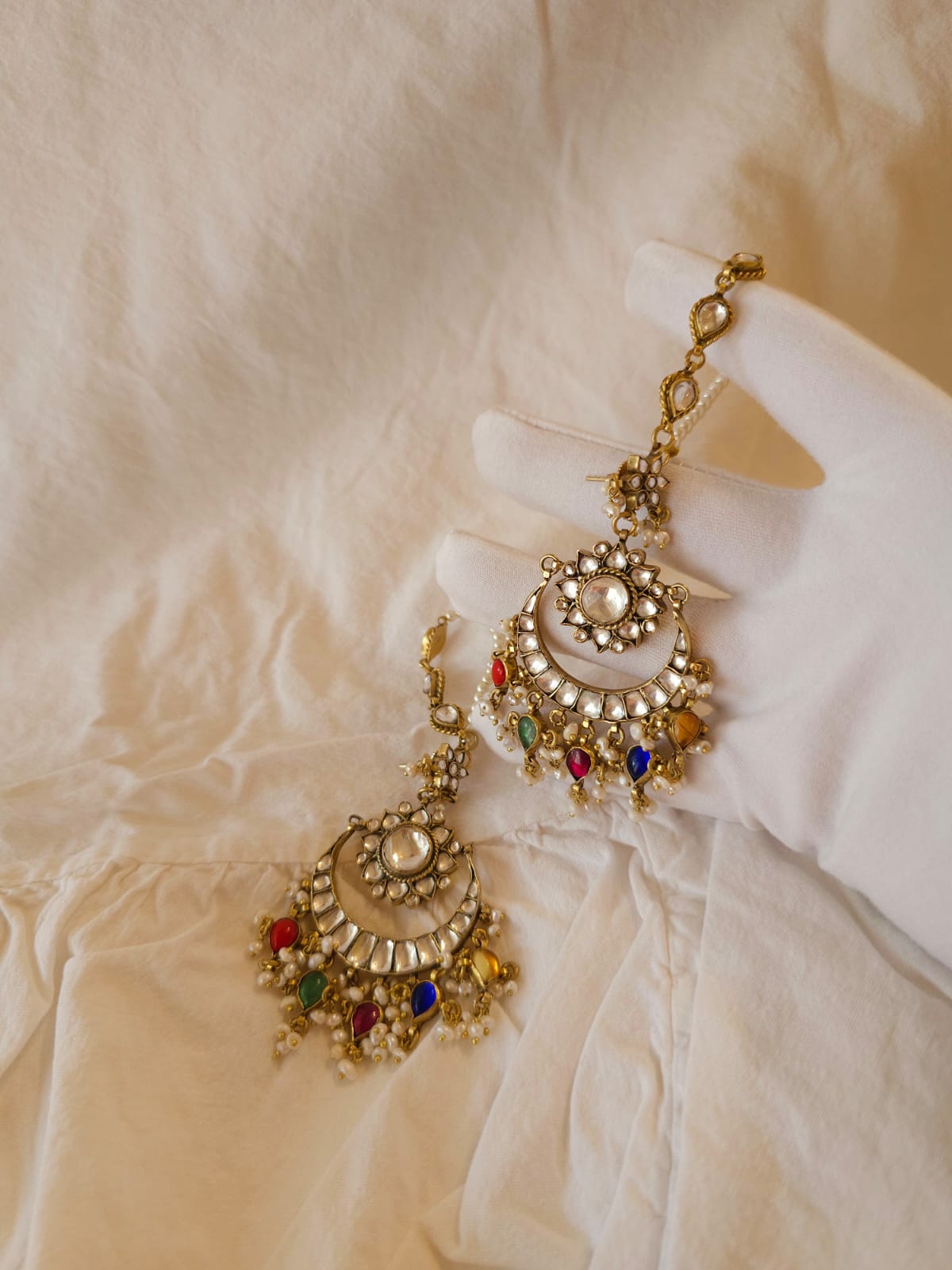 Imperial navratan chandbali