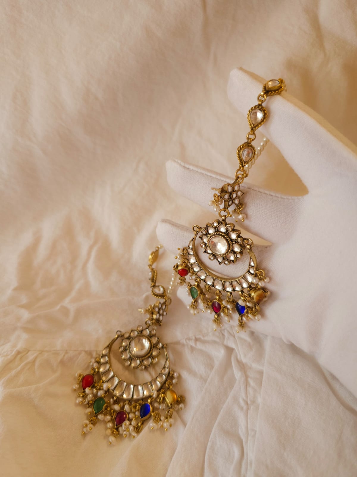 Imperial navratan chandbali