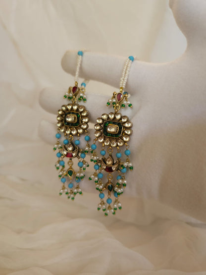 Gwal jhanki chandelier earrings