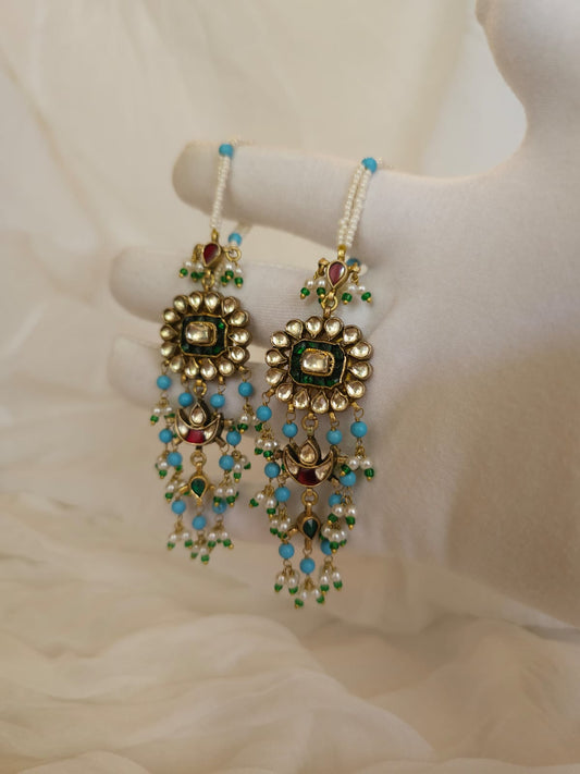 Gwal jhanki chandelier earrings