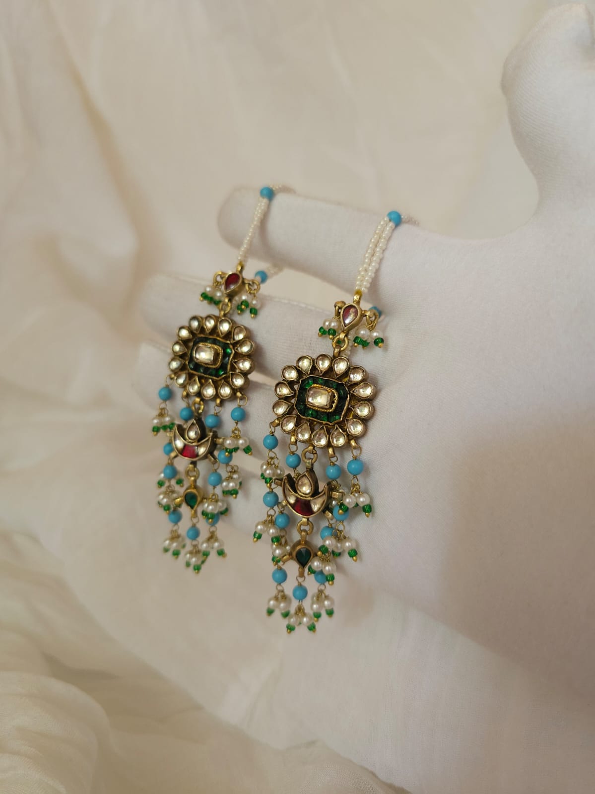 Gwal jhanki chandelier earrings