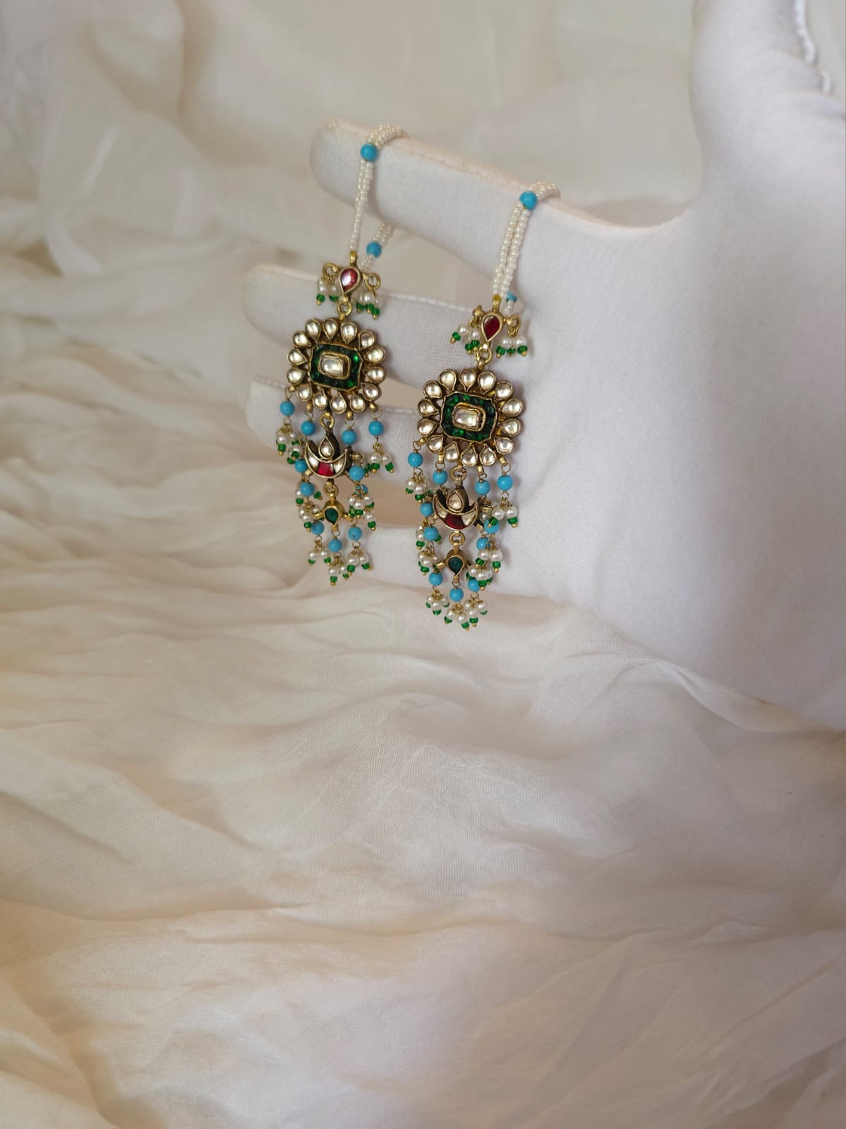Gwal jhanki chandelier earrings