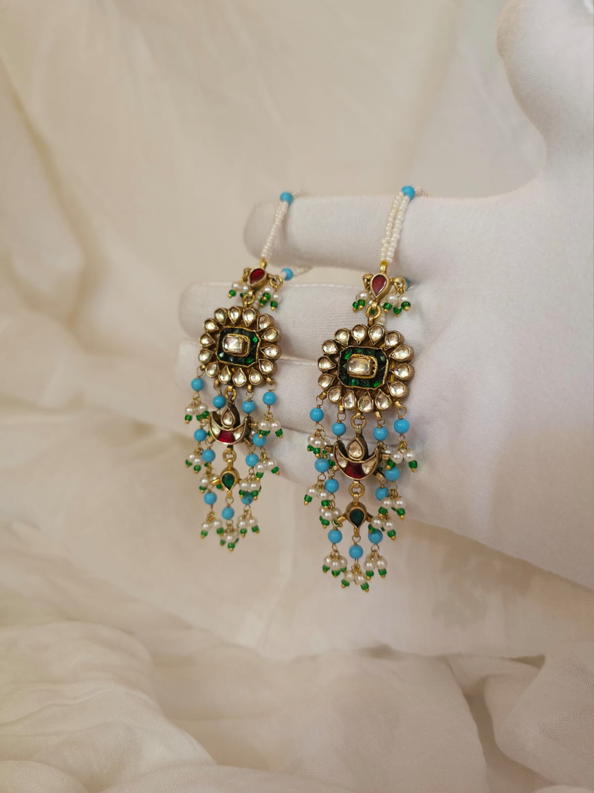 Gwal jhanki chandelier earrings