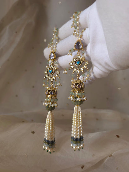 Tiger baby tassel jhumkas