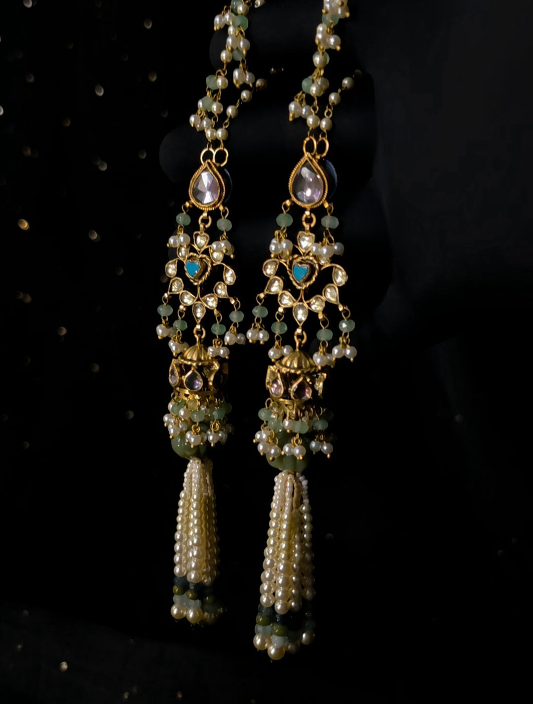 Tiger baby tassel jhumkas