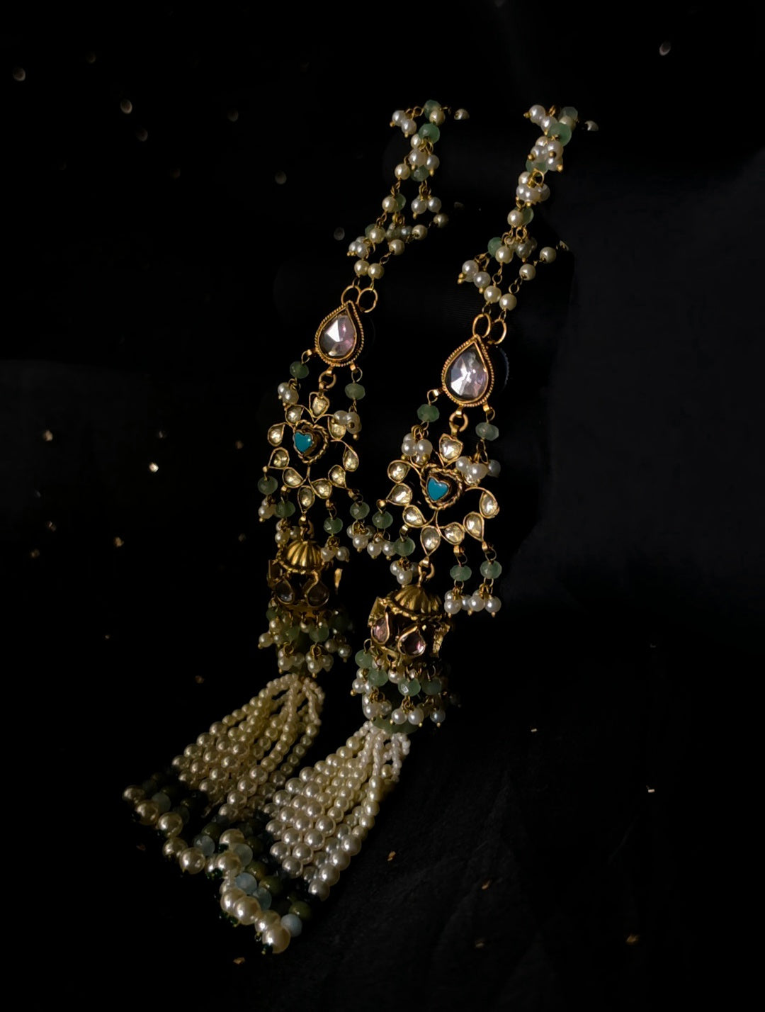 Tiger baby tassel jhumkas