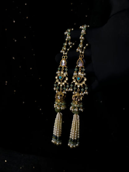 Tiger baby tassel jhumkas
