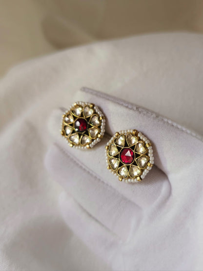 Rhodolite indus studs