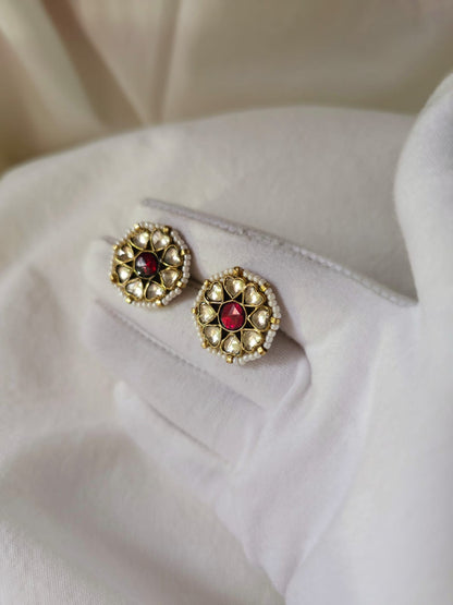 Rhodolite indus studs
