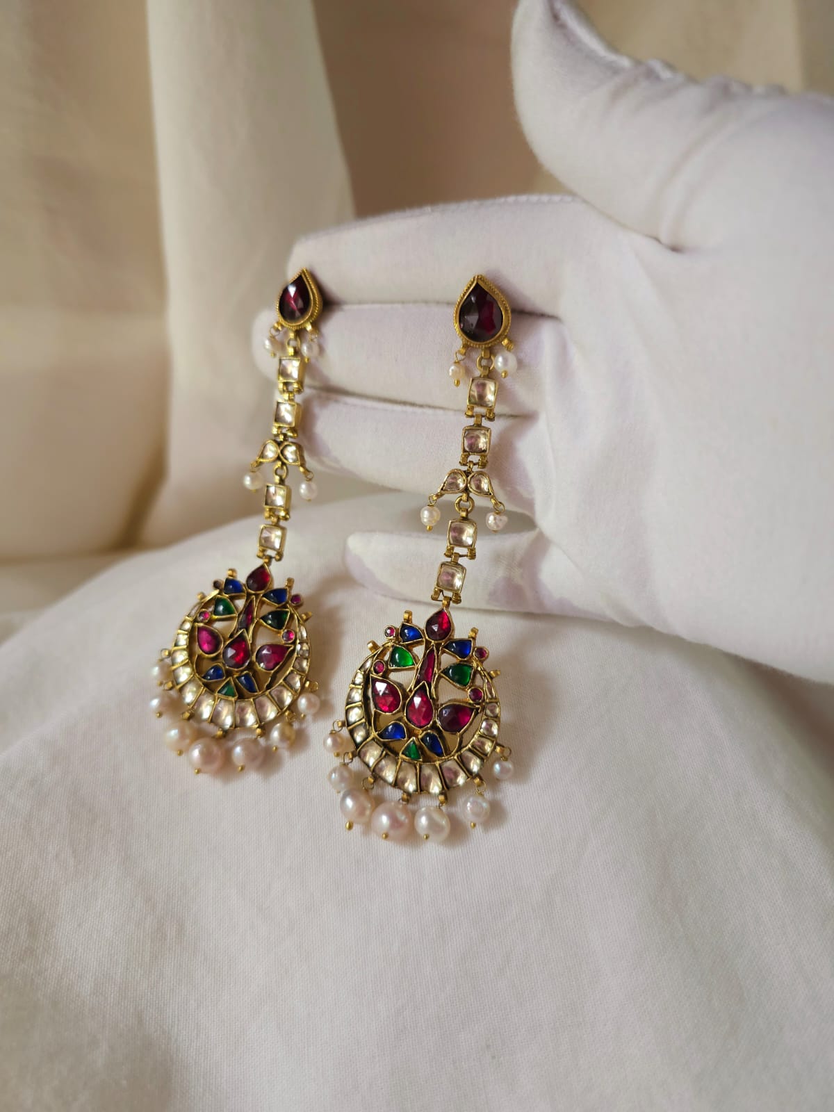 Ancient meso long earrings