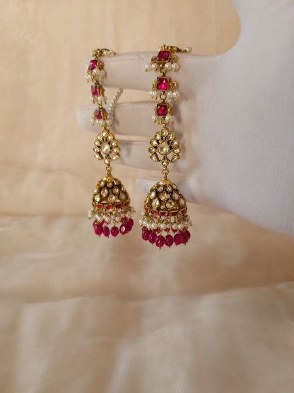 Antique spinel jhumkas