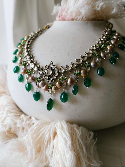 Falak haar silver necklace
