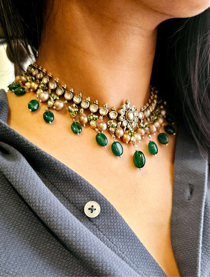 Falak haar silver necklace