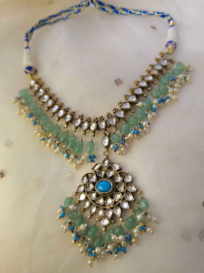Chandra taal fern necklace