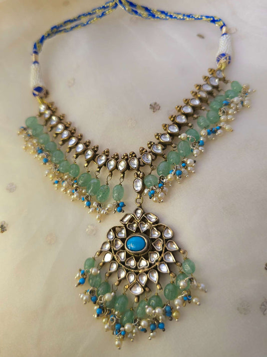 Chandra taal fern necklace